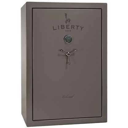 Liberty Colonial 35 Safe in Gray Gloss with Black Chrome Electronic Lock.