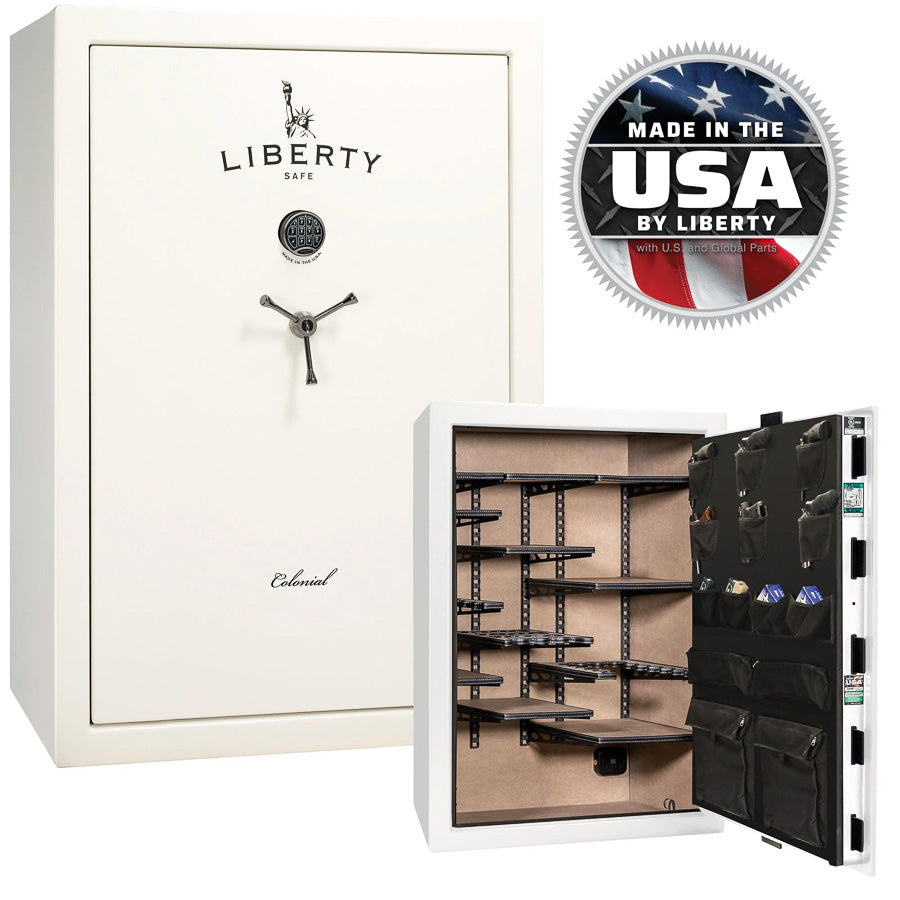 Liberty Colonial 35 Safe in White Gloss, Pro Flex Interior.