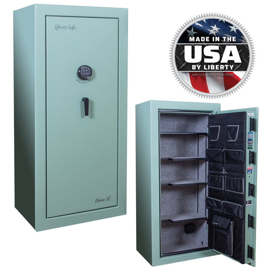 Liberty Home SE in Frontier Sage Textured with Black Chrome Electronic Lock.