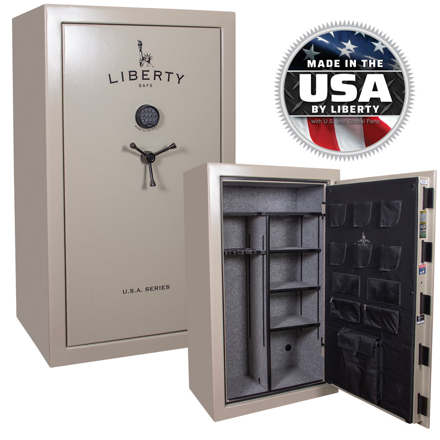 Liberty Safe USA 36 in Textured Canvas Beige.