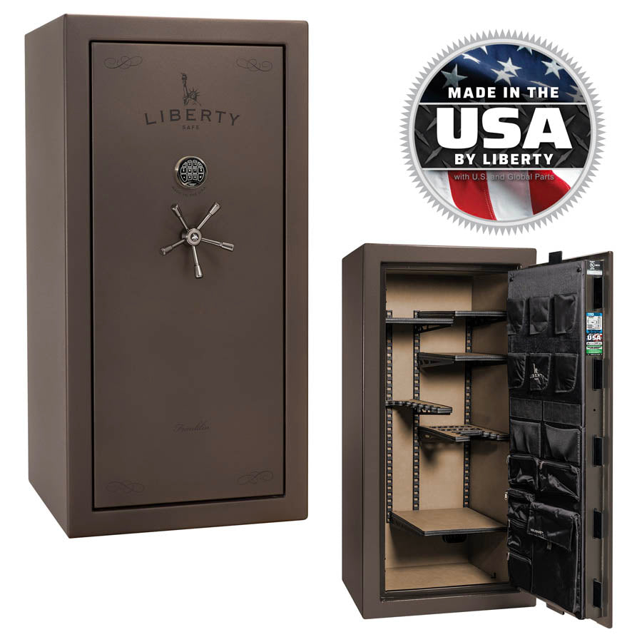 Liberty Safe Franklin 29 in Bronze Textured with Black Chrome.