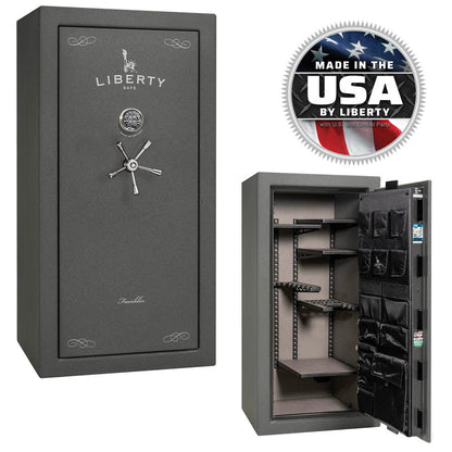Liberty Safe Franklin 29 in Textured Granite with Chrome.
